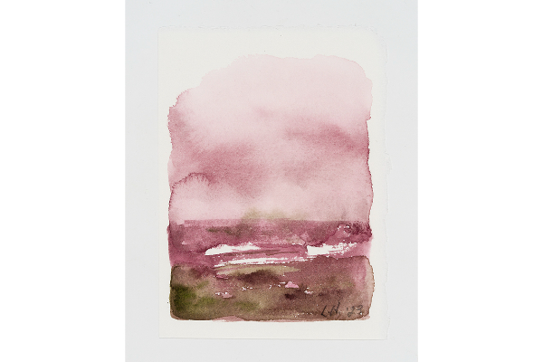 Transported XIX, aquarelle sur papier artisanal, 3.75x5p.